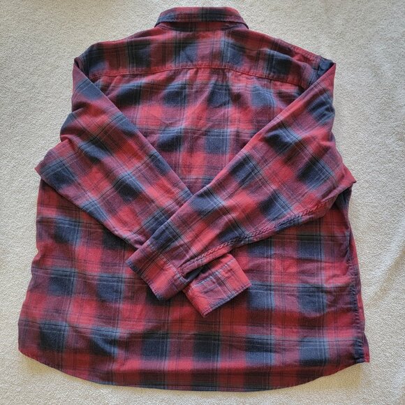 Wrangler XXXL Flannel Shirt metal buttons red/orange/black/gray - Picture 5 of 6